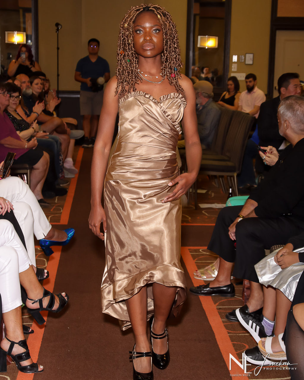 3: Pleated flower dress