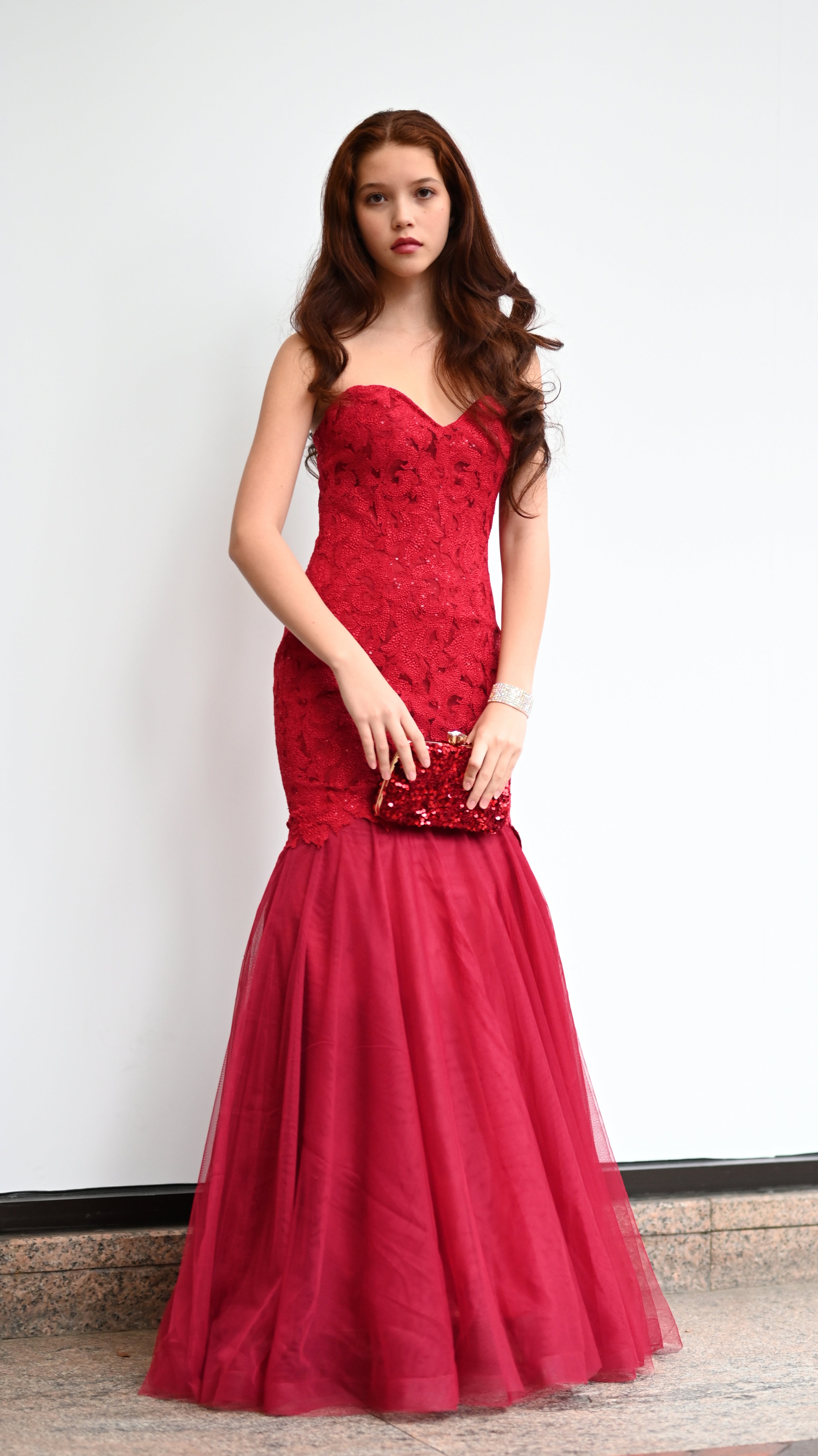 2: Red mermaid gown