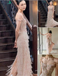 2: Pink boho beaded gown