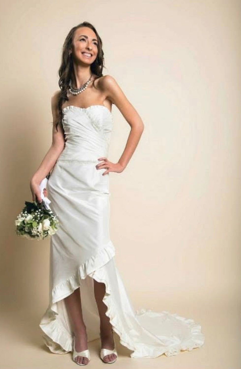 1: Ruffle wedding gown