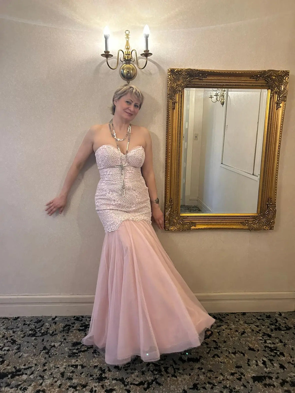 2: Pink mermaid gown